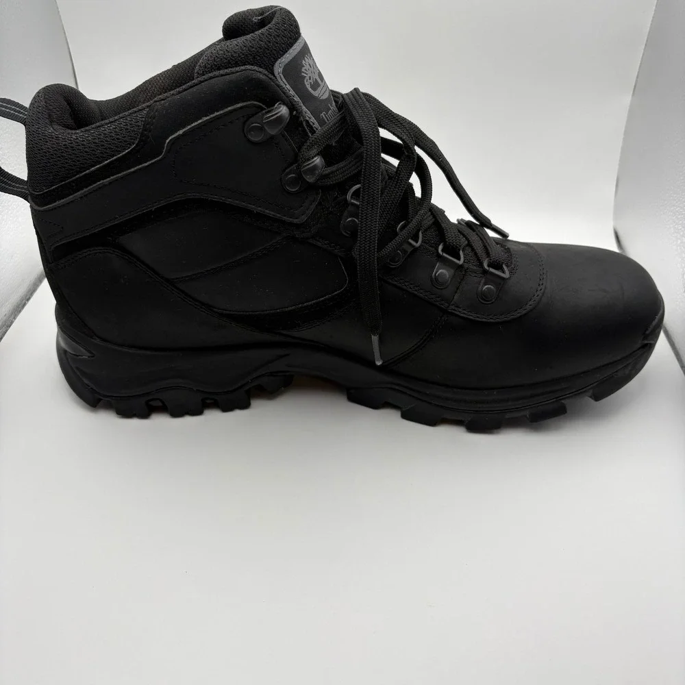 Timberland Mens 11.5 Mt Maddsen Hiking Boots Black Mid Top TimberDRY AntiFatigue